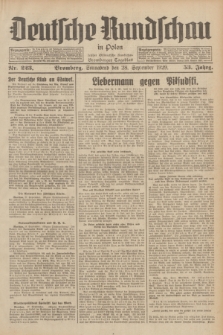 Deutsche Rundschau in Polen : früher Ostdeutsche Rundschau, Bromberger Tageblatt. Jg.53, Nr. 223 (28 September 1929) + dod.