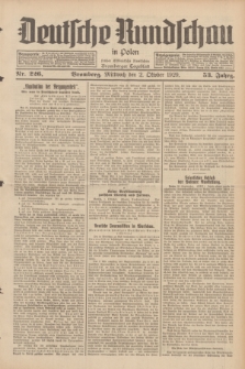 Deutsche Rundschau in Polen : früher Ostdeutsche Rundschau, Bromberger Tageblatt. Jg.53, Nr. 226 (2 Oktober 1929) + dod.
