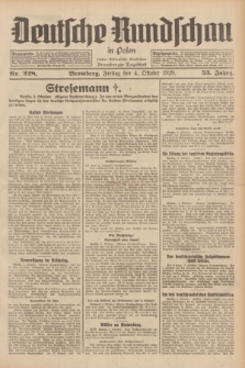 Deutsche Rundschau in Polen : früher Ostdeutsche Rundschau, Bromberger Tageblatt. Jg.53, Nr. 228 (4 Oktober 1929) + dod.