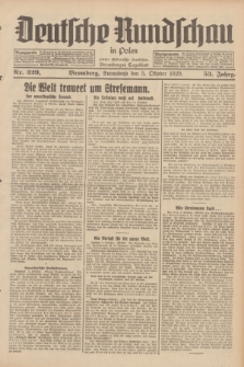 Deutsche Rundschau in Polen : früher Ostdeutsche Rundschau, Bromberger Tageblatt. Jg.53, Nr. 229 (5 Oktober 1929) + dod.