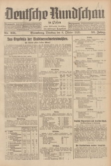 Deutsche Rundschau in Polen : früher Ostdeutsche Rundschau, Bromberger Tageblatt. Jg.53, Nr. 231 (8 Oktober 1929) + dod.