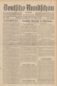 Deutsche Rundschau in Polen : früher Ostdeutsche Rundschau, Bromberger Tageblatt. Jg.53, Nr. 243 (22 Oktober 1929) + dod.