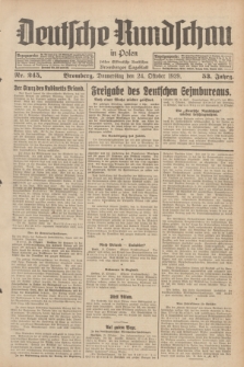 Deutsche Rundschau in Polen : früher Ostdeutsche Rundschau, Bromberger Tageblatt. Jg.53, Nr. 245 (24 Oktober 1929) + dod.