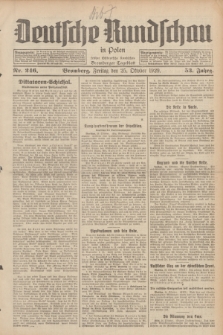 Deutsche Rundschau in Polen : früher Ostdeutsche Rundschau, Bromberger Tageblatt. Jg.53, Nr. 246 (25 Oktober 1929) + dod.