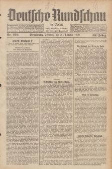 Deutsche Rundschau in Polen : früher Ostdeutsche Rundschau, Bromberger Tageblatt. Jg.53, Nr. 249 (29 Oktober 1929) + dod.