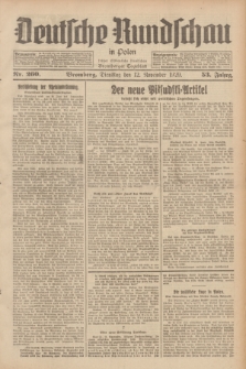 Deutsche Rundschau in Polen : früher Ostdeutsche Rundschau, Bromberger Tageblatt. Jg.53, Nr. 260 (12 November 1929) + dod.