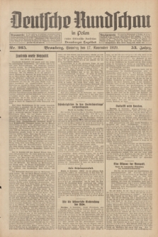 Deutsche Rundschau in Polen : früher Ostdeutsche Rundschau, Bromberger Tageblatt. Jg.53, Nr. 265 (17 November 1929) + dod.