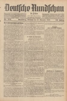 Deutsche Rundschau in Polen : früher Ostdeutsche Rundschau, Bromberger Tageblatt. Jg.53, Nr. 273 (27 November 1929) + dod.