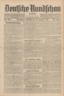 Deutsche Rundschau in Polen : früher Ostdeutsche Rundschau, Bromberger Tageblatt. Jg.53, Nr. 274 (28 November 1929) + dod.