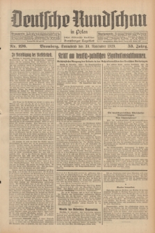 Deutsche Rundschau in Polen : früher Ostdeutsche Rundschau, Bromberger Tageblatt. Jg.53, Nr. 276 (30 November 1929) + dod.
