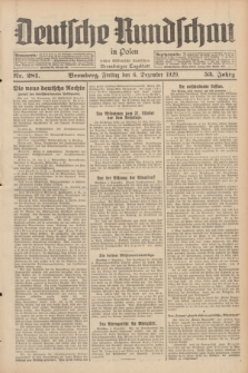 Deutsche Rundschau in Polen : früher Ostdeutsche Rundschau, Bromberger Tageblatt. Jg.53, Nr. 281 (6 Dezember 1929) + dod.