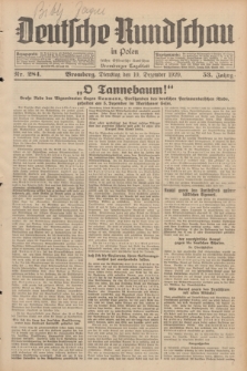 Deutsche Rundschau in Polen : früher Ostdeutsche Rundschau, Bromberger Tageblatt. Jg.53, Nr. 284 (10 Dezember 1929) + dod.