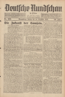 Deutsche Rundschau in Polen : früher Ostdeutsche Rundschau, Bromberger Tageblatt. Jg.53, Nr. 293 (20 Dezember 1929) + dod.