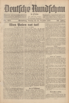 Deutsche Rundschau in Polen : früher Ostdeutsche Rundschau, Bromberger Tageblatt. Jg.53, Nr. 295 (22 Dezember 1929) + dod.