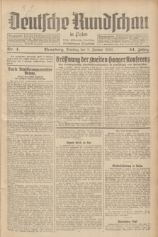 Deutsche Rundschau in Polen : früher Ostdeutsche Rundschau, Bromberger Tageblatt. Jg.54, Nr. 4 (5 Januar 1930) + dod.