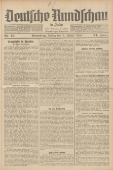 Deutsche Rundschau in Polen : früher Ostdeutsche Rundschau, Bromberger Tageblatt. Jg.54, Nr. 25 (31 Januar 1930) + dod.