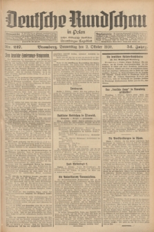 Deutsche Rundschau in Polen : früher Ostdeutsche Rundschau, Bromberger Tageblatt. Jg.54, Nr. 227 (2 Oktober 1930) + dod.