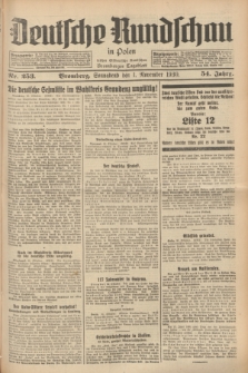 Deutsche Rundschau in Polen : früher Ostdeutsche Rundschau, Bromberger Tageblatt. Jg.54, Nr. 253 (1 November 1930) + dod.