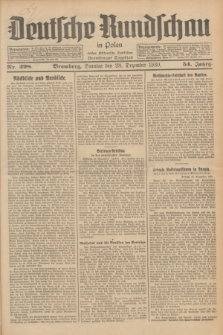 Deutsche Rundschau in Polen : früher Ostdeutsche Rundschau, Bromberger Tageblatt. Jg.54, Nr. 298 (28 Dezember 1930) + dod.