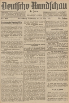 Deutsche Rundschau in Polen : früher Ostdeutsche Rundschau, Bromberger Tageblatt. Jg.56, Nr. 112 (19 Mai 1932) + dod.