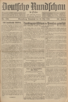 Deutsche Rundschau in Polen : früher Ostdeutsche Rundschau, Bromberger Tageblatt. Jg.56, Nr. 119 (28 Mai 1932) + dod.