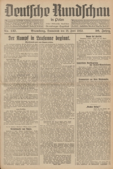 Deutsche Rundschau in Polen : früher Ostdeutsche Rundschau, Bromberger Tageblatt. Jg.56, Nr. 137 (18 Juni 1932) + dod.
