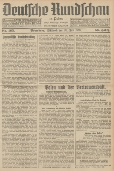 Deutsche Rundschau in Polen : früher Ostdeutsche Rundschau, Bromberger Tageblatt. Jg.56, Nr. 163 (20 Juli 1932) + dod.