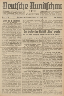 Deutsche Rundschau in Polen : früher Ostdeutsche Rundschau, Bromberger Tageblatt. Jg.56, Nr. 170 (28 Juli 1932) + dod.