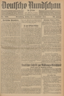 Deutsche Rundschau in Polen : früher Ostdeutsche Rundschau, Bromberger Tageblatt. Jg.56, Nr. 200 (2 September 1932) + dod.