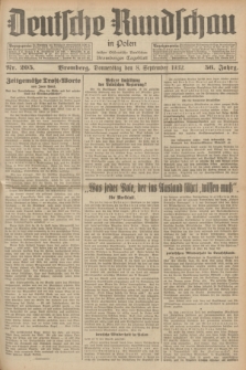 Deutsche Rundschau in Polen : früher Ostdeutsche Rundschau, Bromberger Tageblatt. Jg.56, Nr. 205 (8 September 1932) + dod.