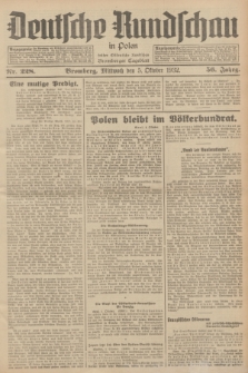 Deutsche Rundschau in Polen : früher Ostdeutsche Rundschau, Bromberger Tageblatt. Jg.56, Nr. 228 (5 Oktober 1932) + dod.