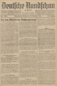 Deutsche Rundschau in Polen : früher Ostdeutsche Rundschau, Bromberger Tageblatt. Jg.56, Nr. 265 (18 November 1932) + dod.