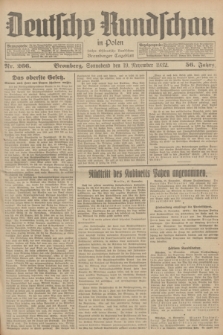 Deutsche Rundschau in Polen : früher Ostdeutsche Rundschau, Bromberger Tageblatt. Jg.56, Nr. 266 (19 November 1932) + dod.