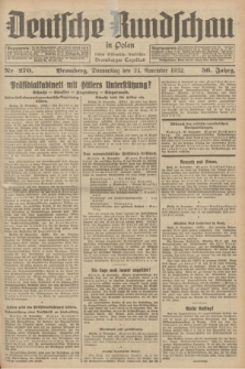 Deutsche Rundschau in Polen : früher Ostdeutsche Rundschau, Bromberger Tageblatt. Jg.56, Nr. 270 (24 November 1932) + dod.