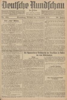 Deutsche Rundschau in Polen : früher Ostdeutsche Rundschau, Bromberger Tageblatt. Jg.56, Nr. 281 (7 Dezember 1932) + dod.
