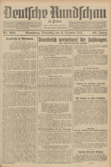 Deutsche Rundschau in Polen : früher Ostdeutsche Rundschau, Bromberger Tageblatt. Jg.56, Nr. 287 (15 Dezember 1932) + dod.