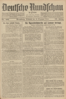 Deutsche Rundschau in Polen : früher Ostdeutsche Rundschau, Bromberger Tageblatt. Jg.56, Nr. 292 (21 Dezember 1932) + dod.