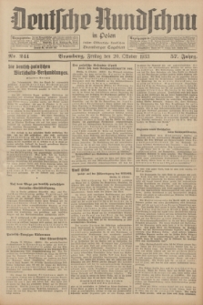 Deutsche Rundschau in Polen : früher Ostdeutsche Rundschau, Bromberger Tageblatt. Jg.57, Nr. 241 (20 Oktober 1933) + dod.