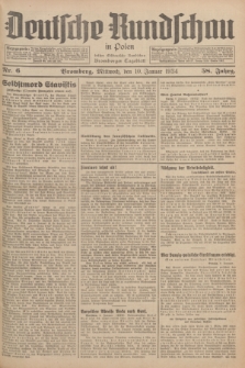 Deutsche Rundschau in Polen : früher Ostdeutsche Rundschau, Bromberger Tageblatt. Jg.58, Nr. 6 (10 Januar 1934) + dod.