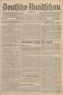 Deutsche Rundschau in Polen : früher Ostdeutsche Rundschau, Bromberger Tageblatt. Jg.58, Nr. 15 (20 Januar 1934) + dod.