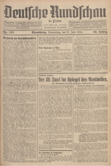 Deutsche Rundschau in Polen : früher Ostdeutsche Rundschau, Bromberger Tageblatt. Jg.58, Nr. 155 (12 Juli 1934) + dod.