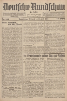 Deutsche Rundschau in Polen : früher Ostdeutsche Rundschau, Bromberger Tageblatt. Jg.58, Nr. 166 (25 Juli 1934) + dod.