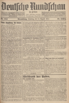 Deutsche Rundschau in Polen : früher Ostdeutsche Rundschau, Bromberger Tageblatt. Jg.58, Nr. 182 (12 August 1934) + dod.