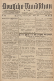 Deutsche Rundschau in Polen : früher Ostdeutsche Rundschau, Bromberger Tageblatt. Jg.59, Nr. 79 (4 April 1935) + dod.