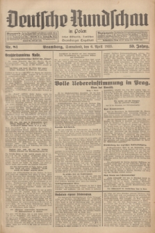 Deutsche Rundschau in Polen : früher Ostdeutsche Rundschau, Bromberger Tageblatt. Jg.59, Nr. 81 (6 April 1935) + dod.