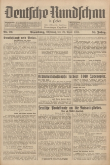 Deutsche Rundschau in Polen : früher Ostdeutsche Rundschau, Bromberger Tageblatt. Jg.59, Nr. 94 (24 April 1935) + dod.
