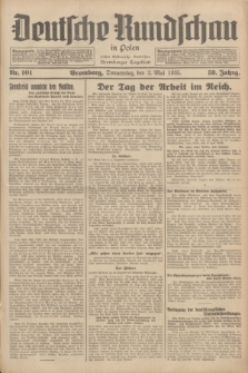 Deutsche Rundschau in Polen : früher Ostdeutsche Rundschau, Bromberger Tageblatt. Jg.59, Nr. 101 (2 Mai 1935) + dod.
