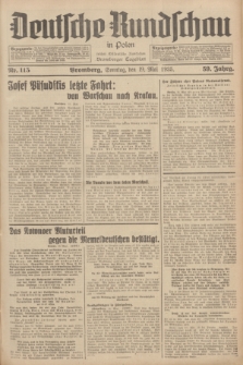 Deutsche Rundschau in Polen : früher Ostdeutsche Rundschau, Bromberger Tageblatt. Jg.59, Nr. 115 (19 Mai 1935) + dod.