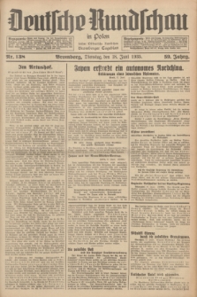Deutsche Rundschau in Polen : früher Ostdeutsche Rundschau, Bromberger Tageblatt. Jg.59, Nr. 138 (18 Juni 1935) + dod.