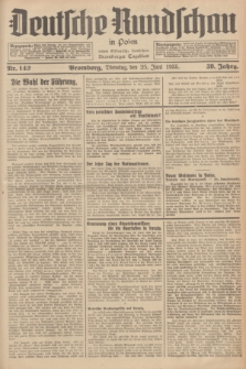 Deutsche Rundschau in Polen : früher Ostdeutsche Rundschau, Bromberger Tageblatt. Jg.59, Nr. 143 (25 Juni 1935) + dod.